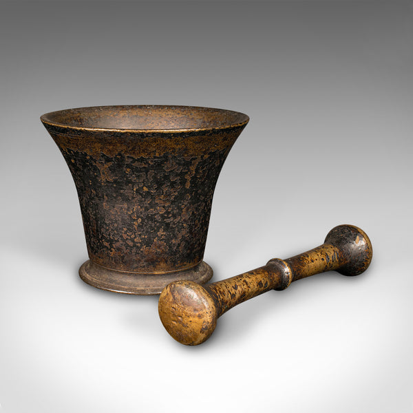 Antique Chemist's Mortar & Pestle, English, Bronze, Apothecary, Georgian, C.1720