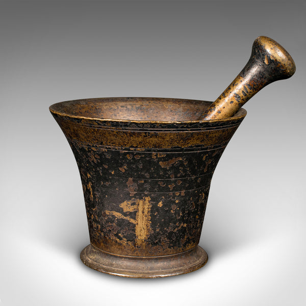 Antique Chemist's Mortar & Pestle, English, Bronze, Apothecary, Georgian, C.1720