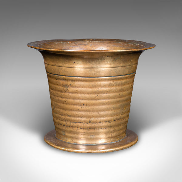 Antique Mortar And Pestle, English, Brass Apothecary Instrument, Victorian, 1850