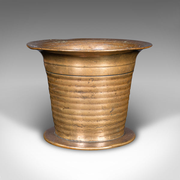 Antique Mortar And Pestle, English, Brass Apothecary Instrument, Victorian, 1850