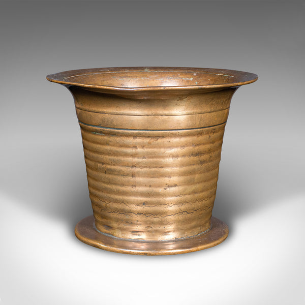 Antique Mortar And Pestle, English, Brass Apothecary Instrument, Victorian, 1850