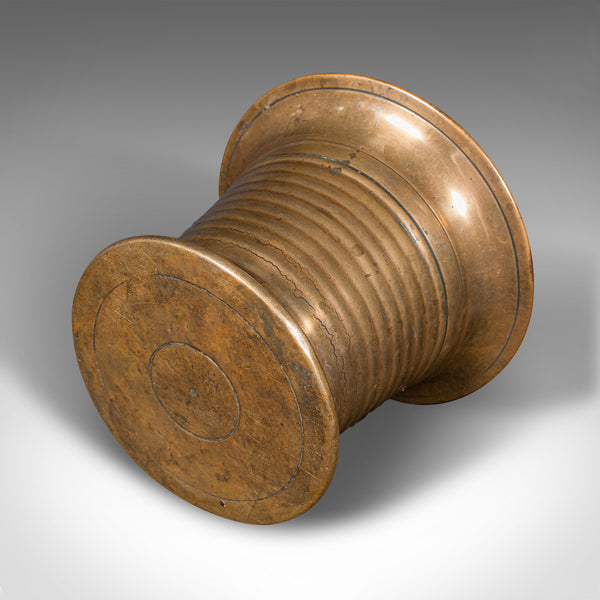 Antique Mortar And Pestle, English, Brass Apothecary Instrument, Victorian, 1850