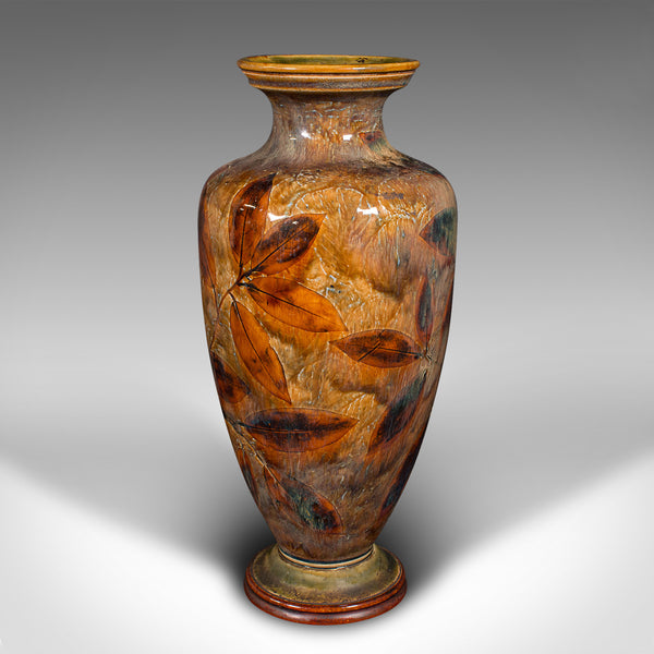 Antique Pair Of Decorative Vases, English, Ceramic Flower Urn, Edwardian, C.1910