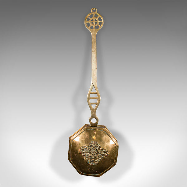 Antique Chestnut Warmer, English, Brass, Hanging Roaster, Georgian, Circa 1800