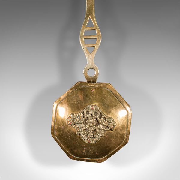 Antique Chestnut Warmer, English, Brass, Hanging Roaster, Georgian, Circa 1800