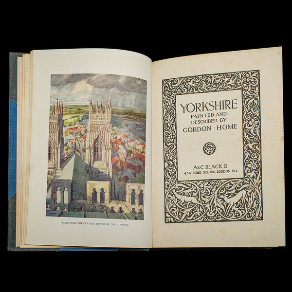 Vintage Illustrated Book, Yorkshire By George Home, English, County Travel Guide