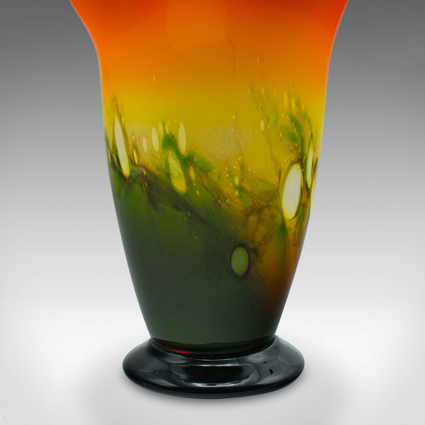 Large Vintage Flower Vase, Italian, Murano Art Glass, Decorative Planter, C.1970