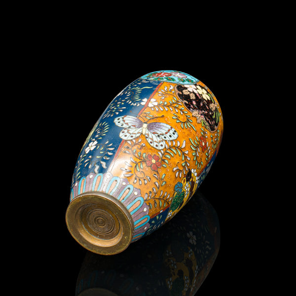 Small Antique Meiji Posy Vase, Japanese, Nagoya Cloisonne Urn, Victorian, C.1900