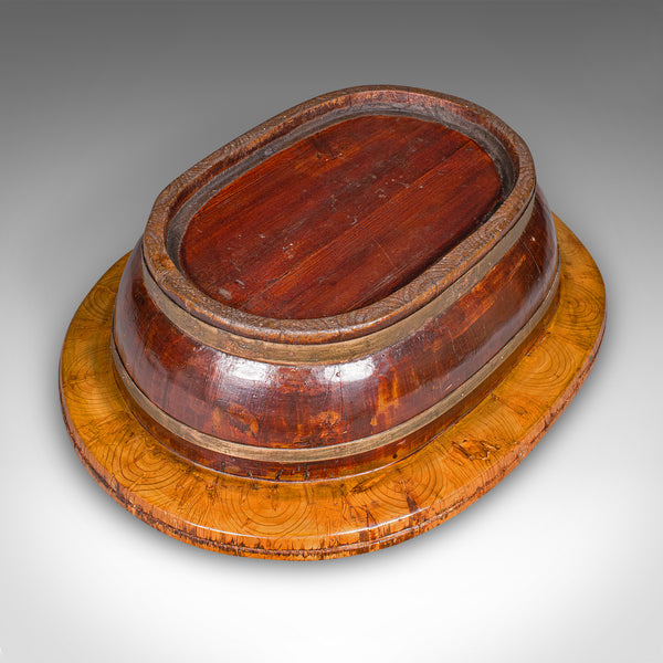 Antique Boulangerie Display Basket, French Cedar, Shop Produce Stand, Victorian