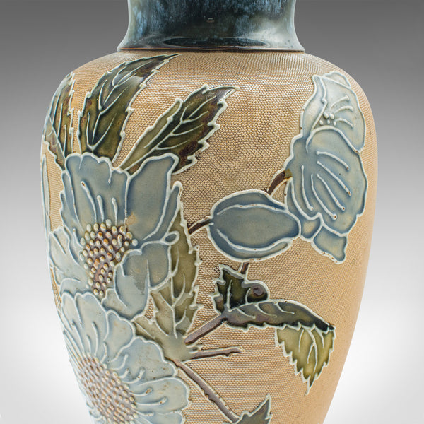 Pair Of Antique Flower Vases, English, Ceramic, Display Urn, Edwardian, C.1910