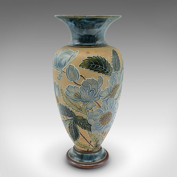 Pair Of Antique Flower Vases, English, Ceramic, Display Urn, Edwardian, C.1910