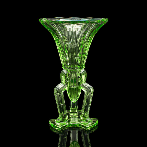 Small Vintage Rocket Vase, English Art Glass, Posy, Flower, Art Deco, Circa 1930