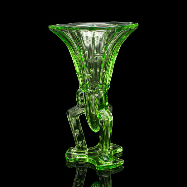 Small Vintage Rocket Vase, English Art Glass, Posy, Flower, Art Deco, Circa 1930