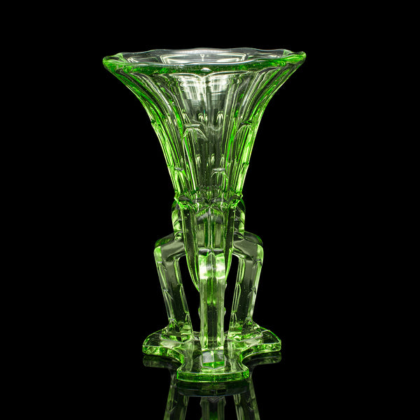 Small Vintage Rocket Vase, English Art Glass, Posy, Flower, Art Deco, Circa 1930