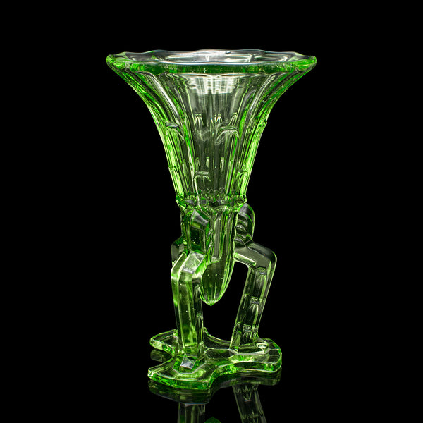 Small Vintage Rocket Vase, English Art Glass, Posy, Flower, Art Deco, Circa 1930