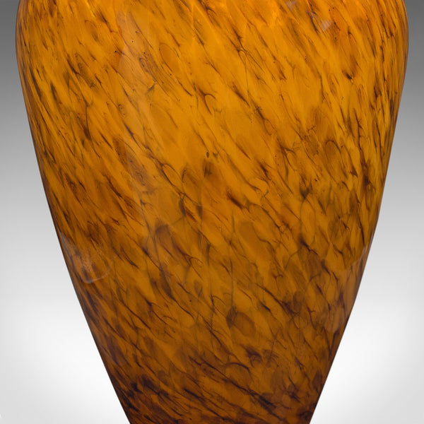 Large Vintage Murano Tiger Vase, Italian, Art Glass, Table, Floorstanding, 1960