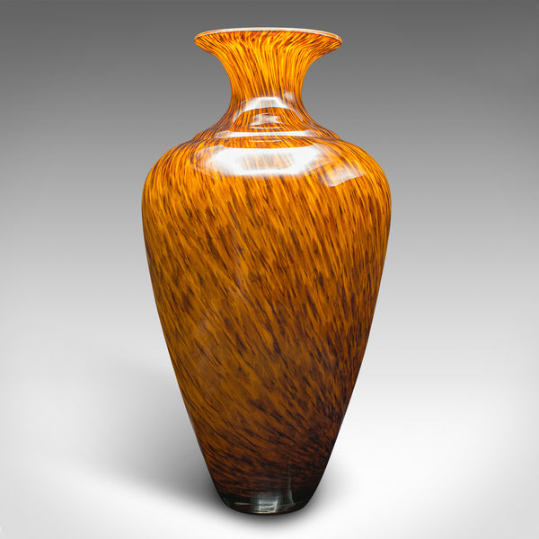 Large Vintage Murano Tiger Vase, Italian, Art Glass, Table, Floorstanding, 1960