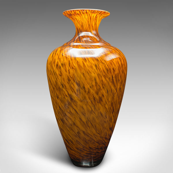 Large Vintage Murano Tiger Vase, Italian, Art Glass, Table, Floorstanding, 1960
