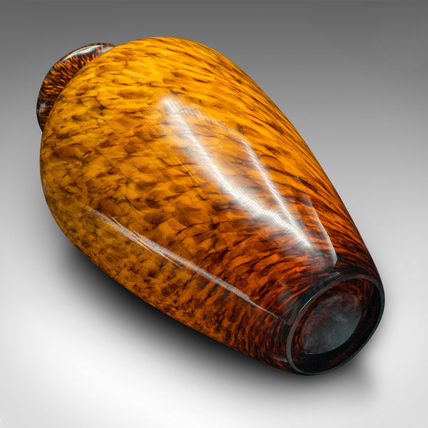 Large Vintage Murano Tiger Vase, Italian, Art Glass, Table, Floorstanding, 1960