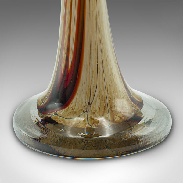 Tall Vintage Stem Vase, Italian, Murano Glass Flower Sleeve, Mid Century, C.1960