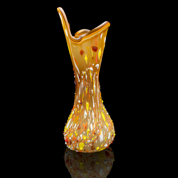 Tall Vintage Explosion Vase, Italian Art Glass, Post Modern, Mid Century, C.1960