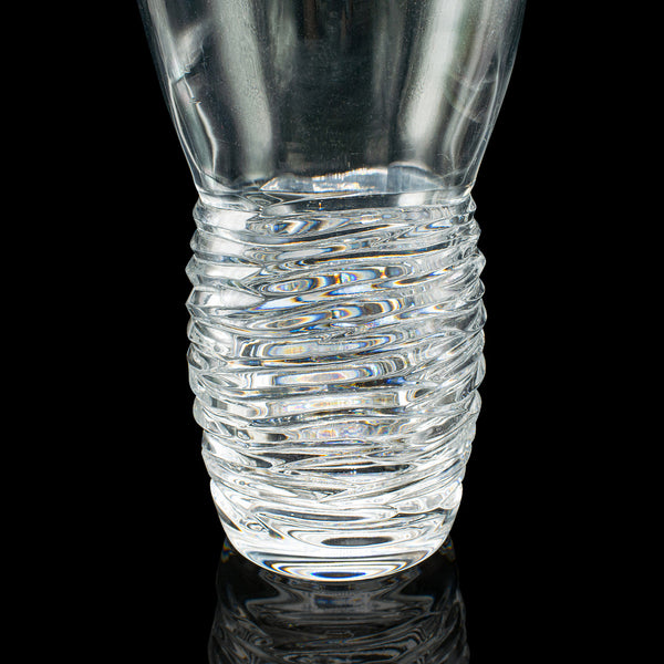 Vintage Flower Vase, Italian, Glass, Bouquet Sleeve, Decorative Planter, C.1970