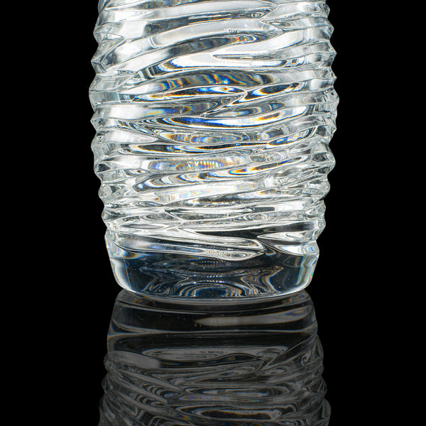 Vintage Flower Vase, Italian, Glass, Bouquet Sleeve, Decorative Planter, C.1970