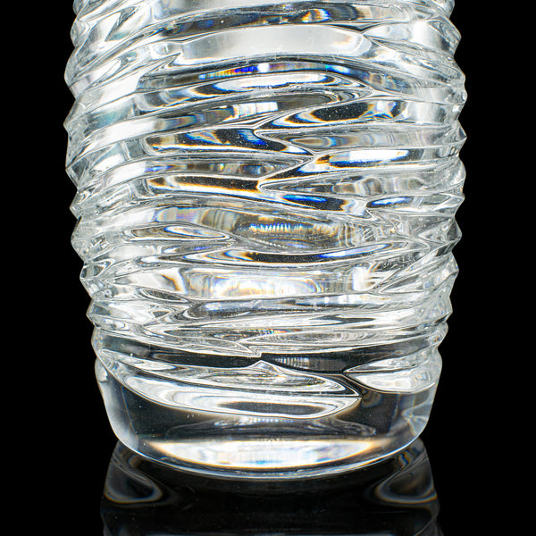 Vintage Flower Vase, Italian, Glass, Bouquet Sleeve, Decorative Planter, C.1970