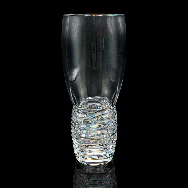 Vintage Flower Vase, Italian, Glass, Bouquet Sleeve, Decorative Planter, C.1970