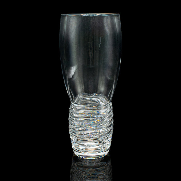 Vintage Flower Vase, Italian, Glass, Bouquet Sleeve, Decorative Planter, C.1970