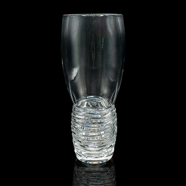 Vintage Flower Vase, Italian, Glass, Bouquet Sleeve, Decorative Planter, C.1970