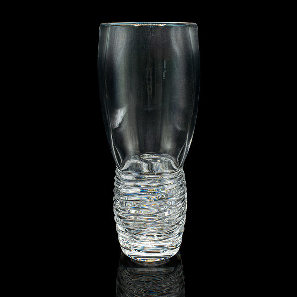 Vintage Flower Vase, Italian, Glass, Bouquet Sleeve, Decorative Planter, C.1970