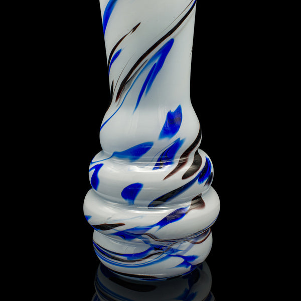 Tall Vintage Murano Flower Vase, Italian, Blown Glass, Mid Century, Circa 1950