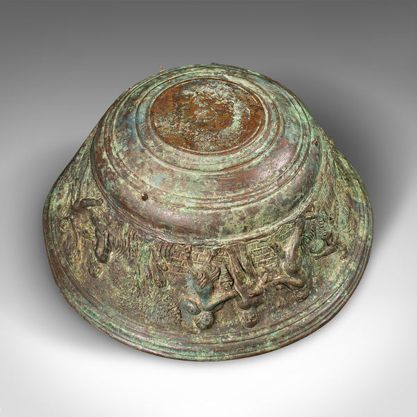 Antique Romanesque Bowl, Italian, Grand Tour, Bronze, Bacchanalian, Victorian