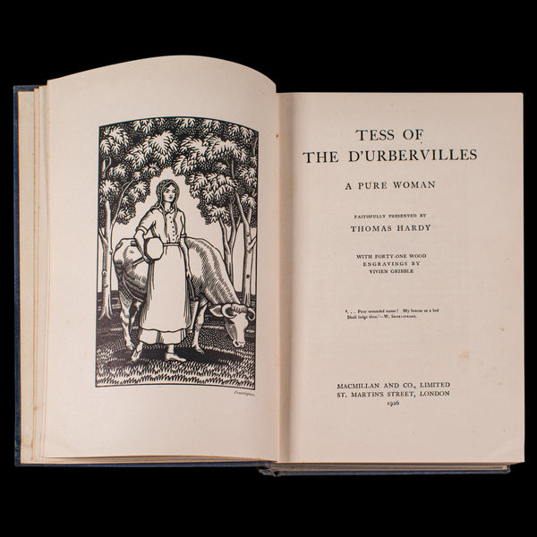 Vintage Book, Tess Of The D'Urbervilles, Thomas Hardy, Limited Edition, Novel