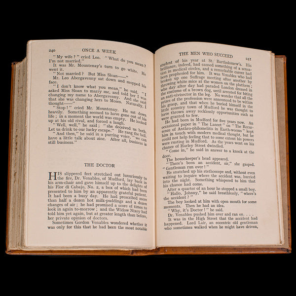 Vintage Book, Once A Week, AA Milne, English, Morocco Bound, Short Stories, 1926