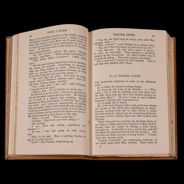 Vintage Book, Once A Week, AA Milne, English, Morocco Bound, Short Stories, 1926