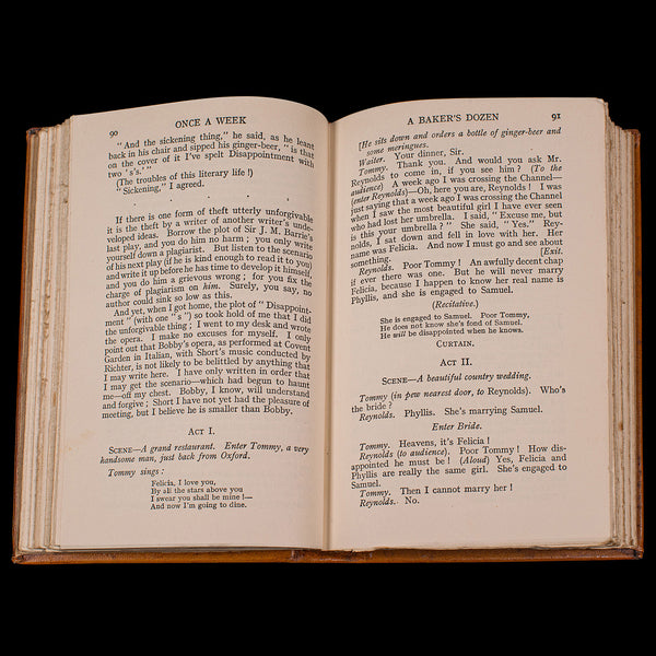 Vintage Book, Once A Week, AA Milne, English, Morocco Bound, Short Stories, 1926