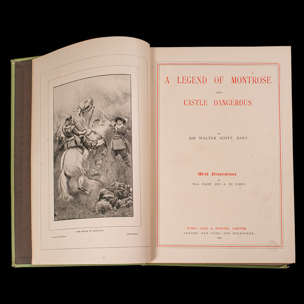 Antique Novel, A Legend of Montrose, Sir Walter Scott, English, Victorian Book