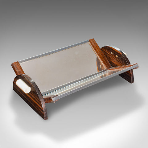 Small Vintage Mirrored Book Trough, English, Novel Rest, Art Deco, Circa 1940