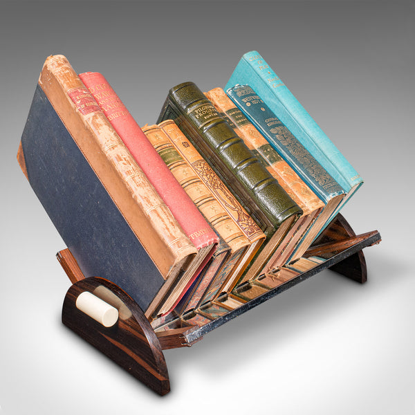 Small Vintage Mirrored Book Trough, English, Novel Rest, Art Deco, Circa 1940