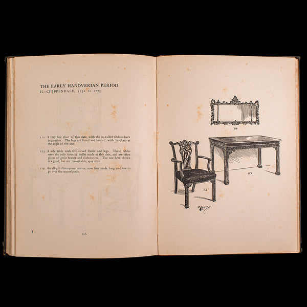 Antique Book, Old English Furniture, Illustrated, Reference, Edwardian, C.1910