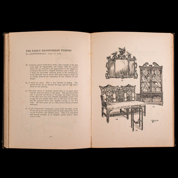 Antique Book, Old English Furniture, Illustrated, Reference, Edwardian, C.1910