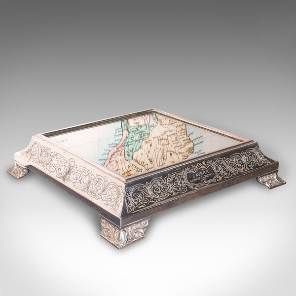 Vintage Mirrored Cake Display, English, Silver Plate, Shop, Wedding, Stand, 1930