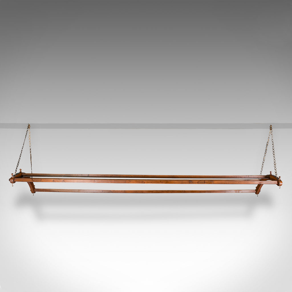 8' Antique Overhead Kitchen Island Rack, English, Aga Pot Storage ...