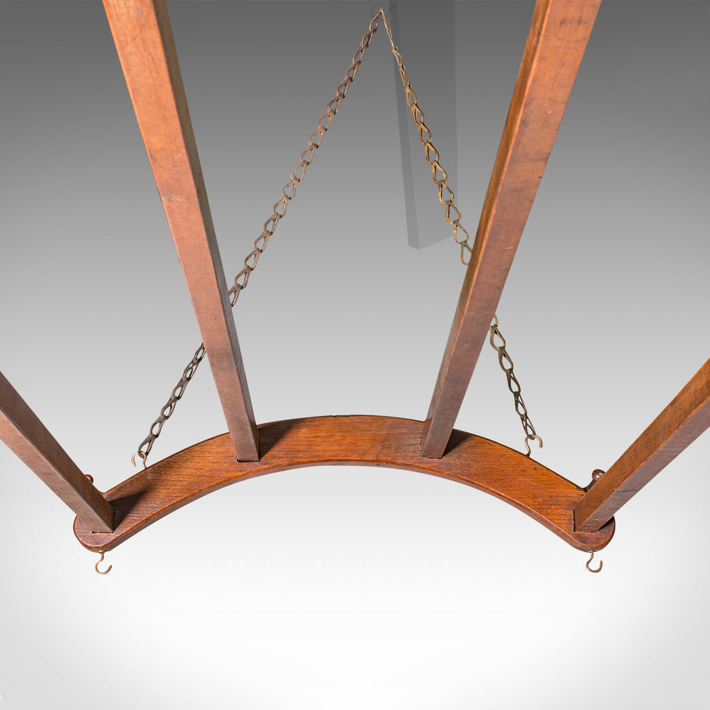 8' Antique Overhead Kitchen Island Rack, English, Aga Pot Storage ...