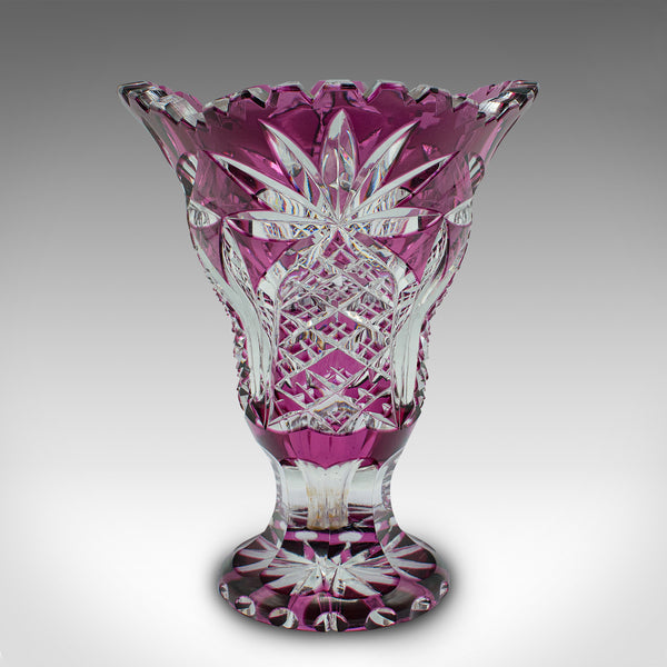 Antique Decorative Vase, English, Cut Glass, Flower Pot, Late Victorian, C.1880