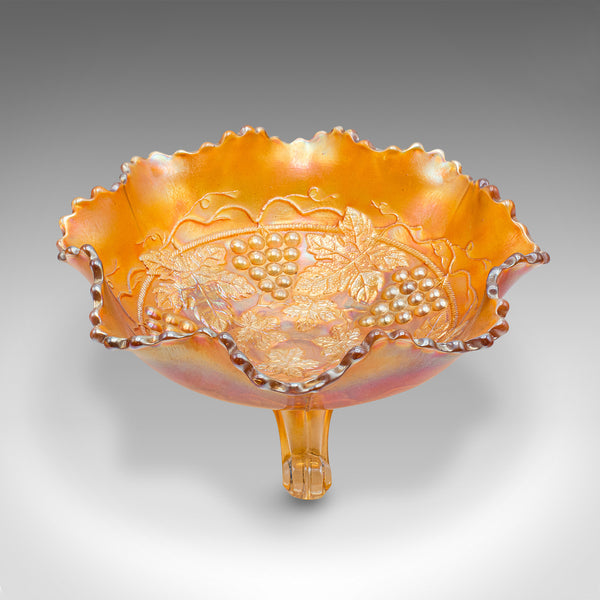 Vintage Carnival Bowl, English Lustre Glass, Decorative Confectionery Dish, 1930