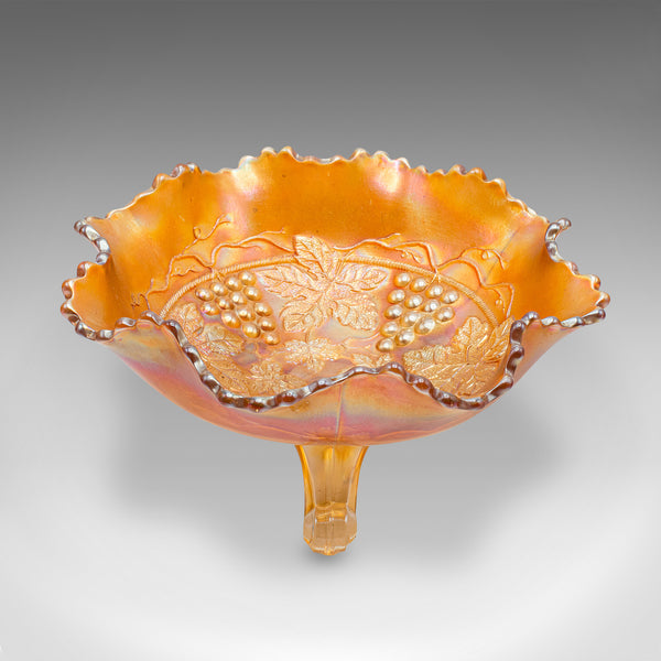 Vintage Carnival Bowl, English Lustre Glass, Decorative Confectionery Dish, 1930