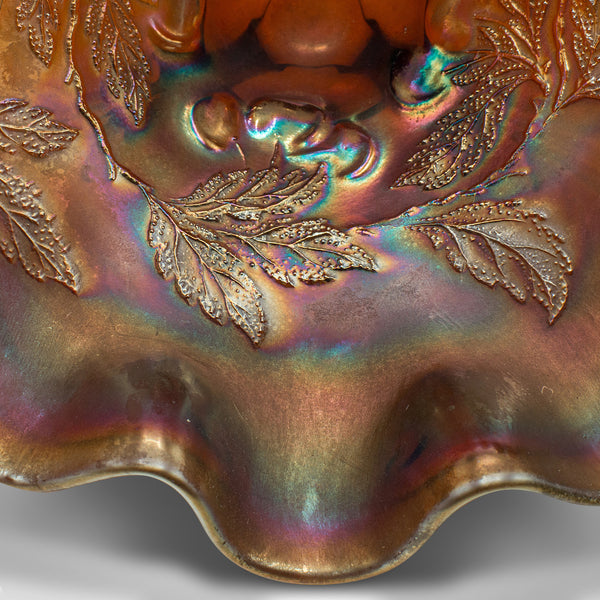 Vintage Flared Carnival Dish, English, Lustre Glass, Bonbon Bowl, Art Deco, 1930